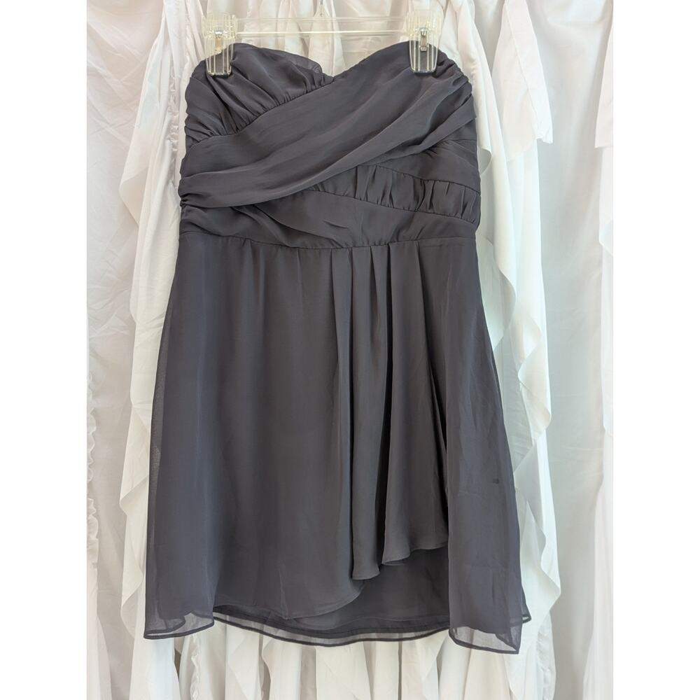 Express Size 12 Black Strapless Sweetheart Mini Dress Ruched w/Boning NWT